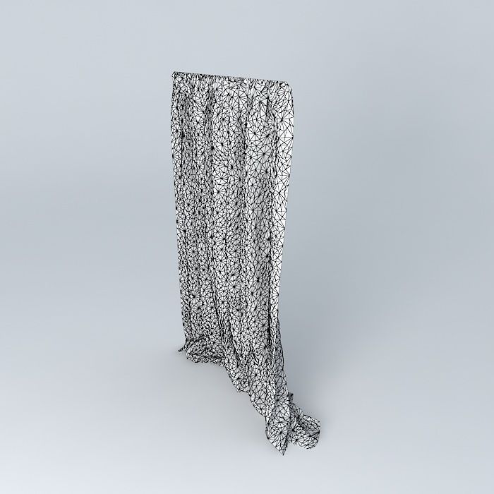 Curtain 3D model_3