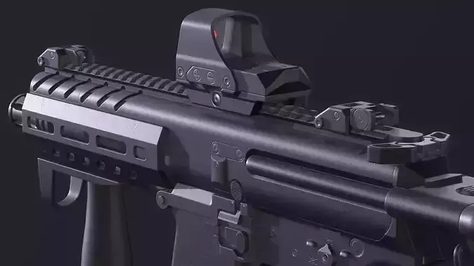 MPX SMG model Low-poly 3D model