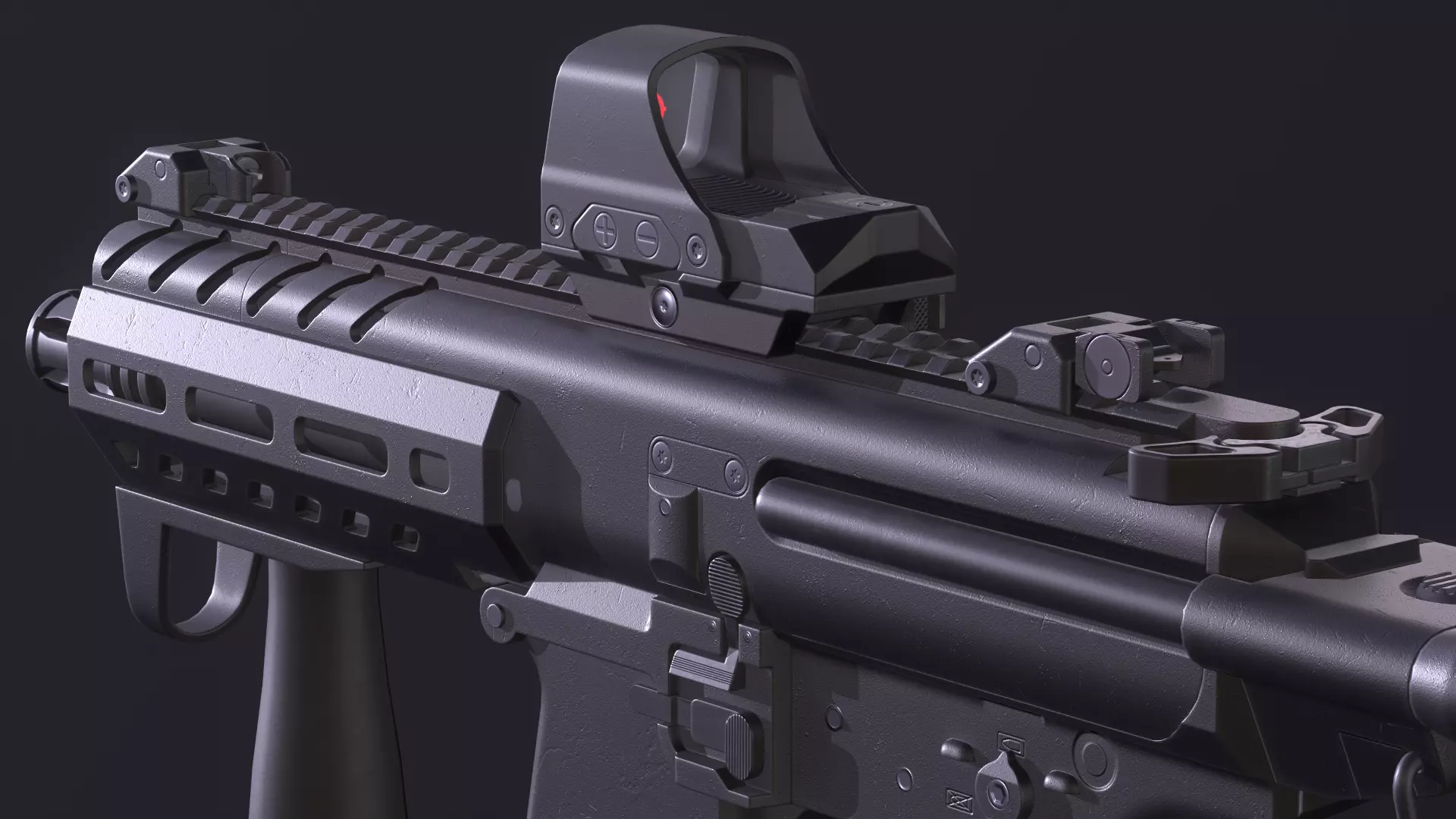 MPX SMG model Low-poly 3D model