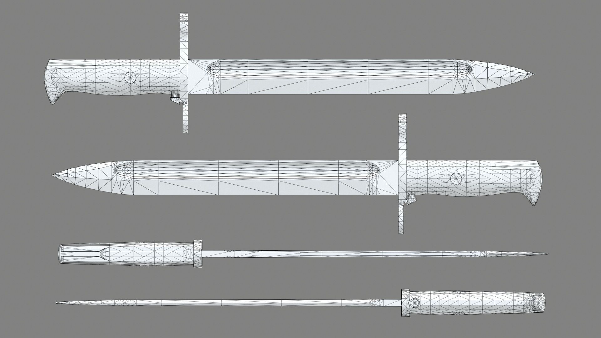 Springfield M1903 Sniper rifle Low-poly 3D model_16