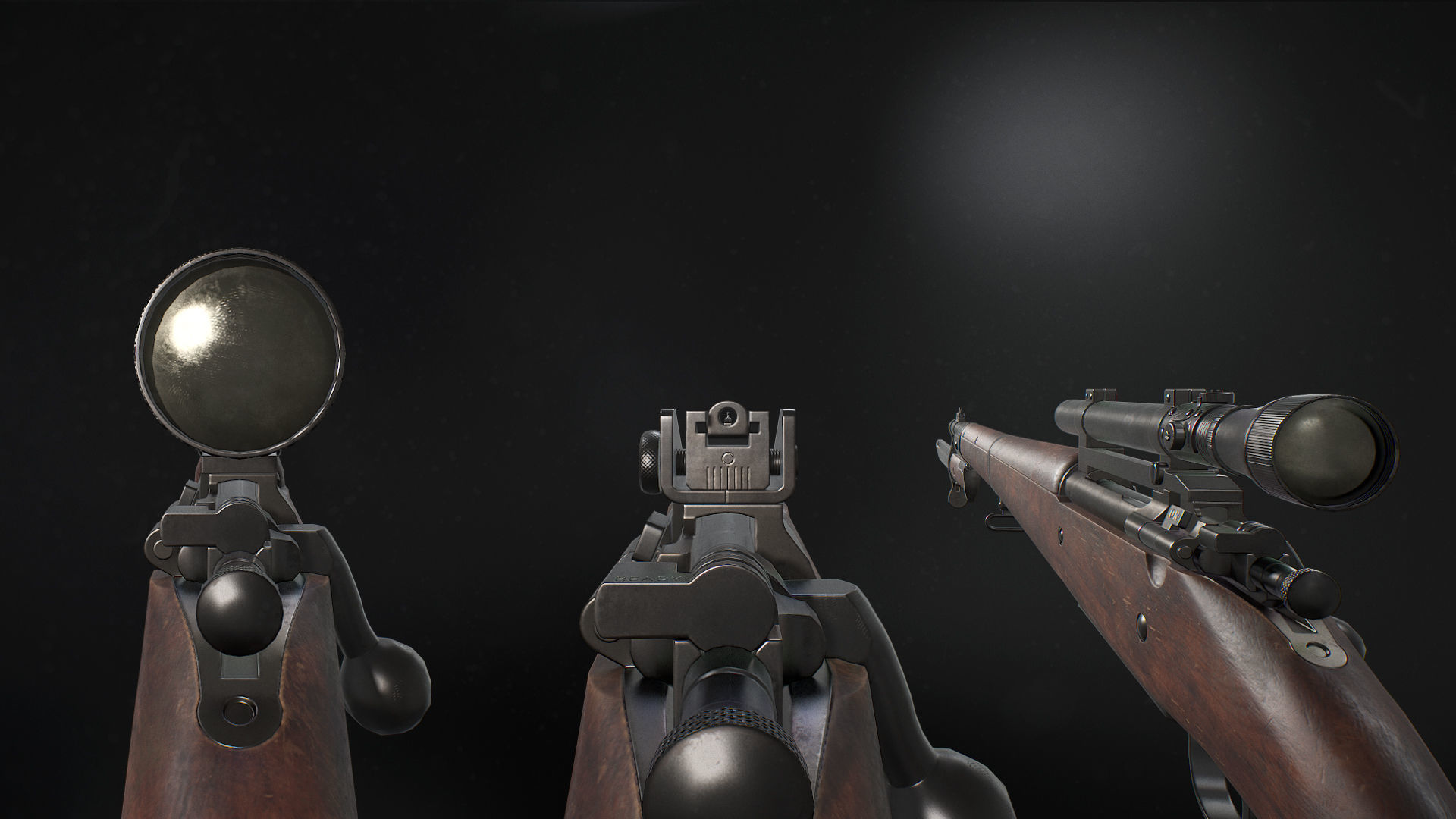 Springfield M1903 Sniper rifle Low-poly 3D model_8