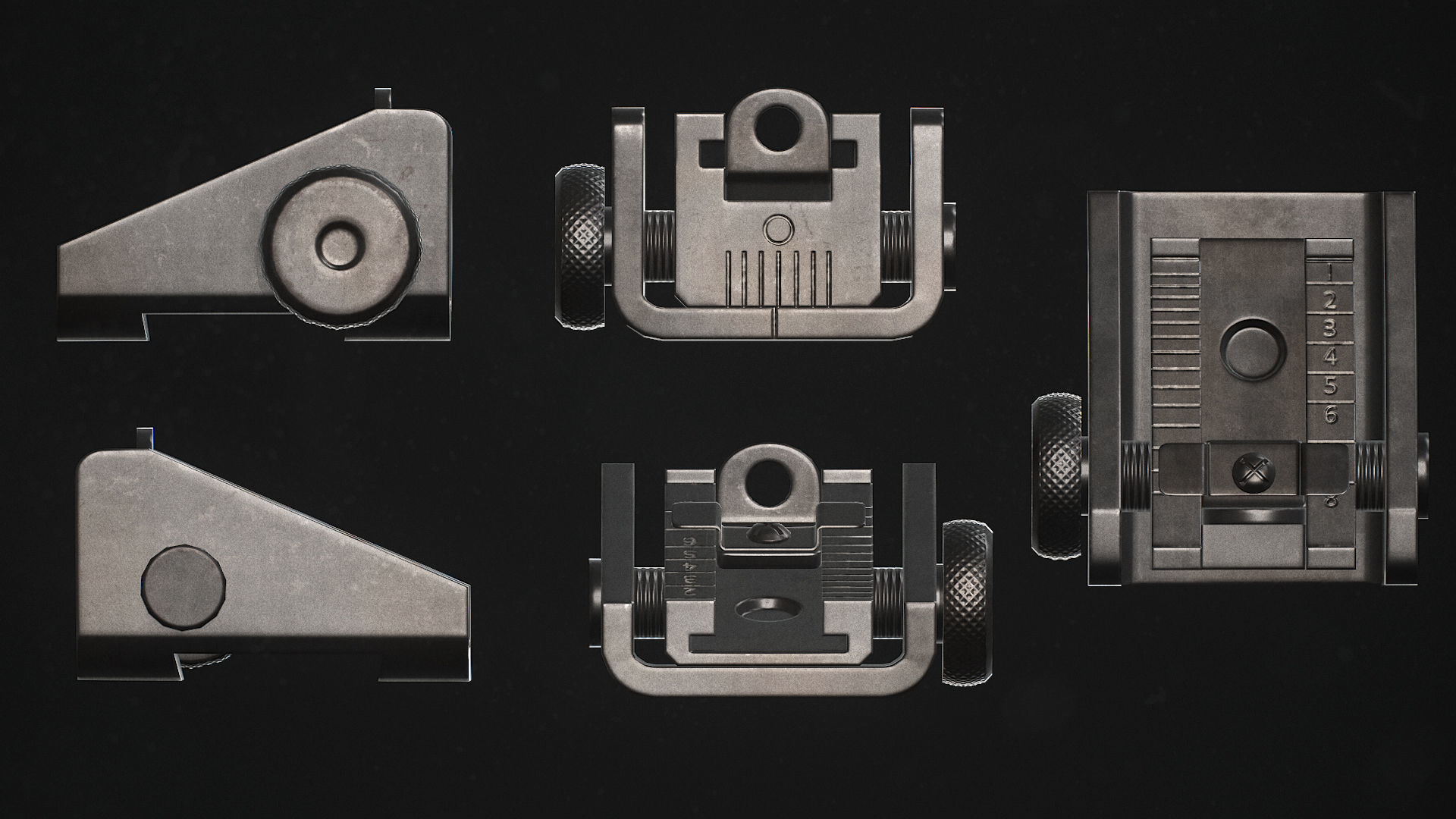 Springfield M1903 Sniper rifle Low-poly 3D model_13