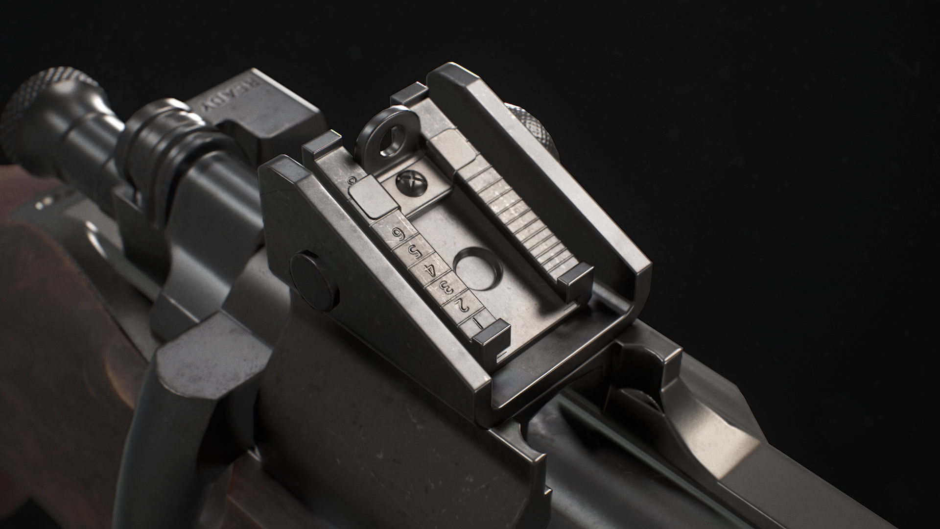 Springfield M1903 Sniper rifle Low-poly 3D model_6