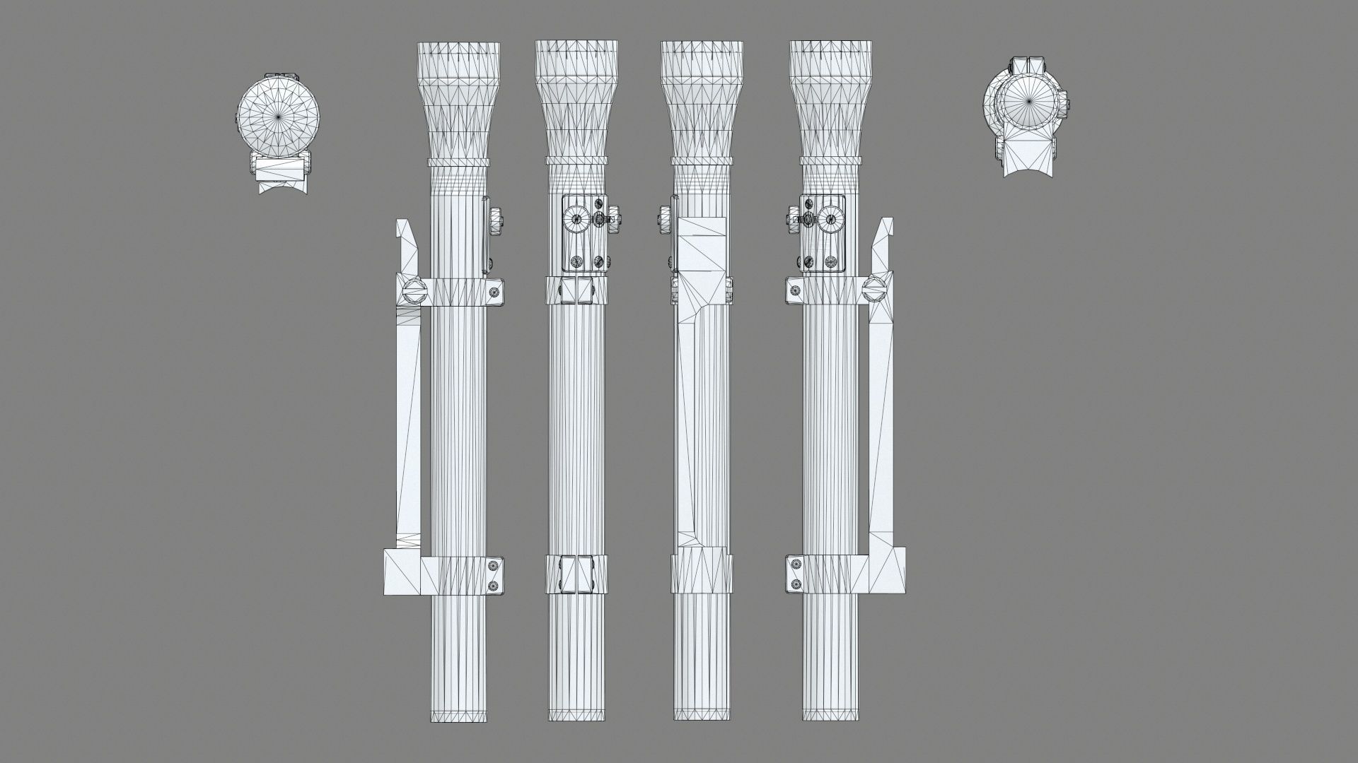 Springfield M1903 Sniper rifle Low-poly 3D model_12