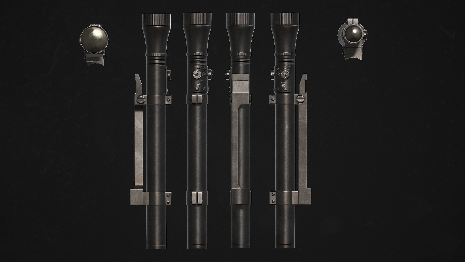 Springfield M1903 Sniper rifle Low-poly 3D model_11