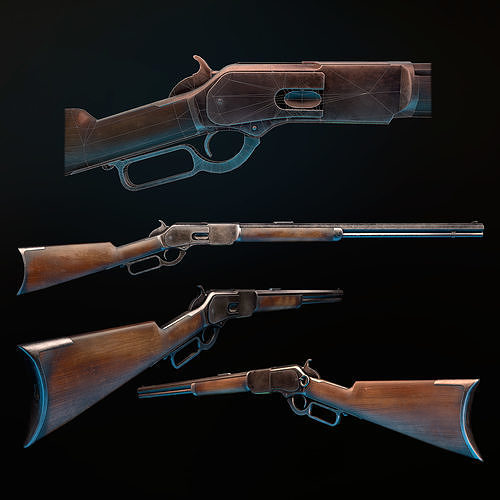 winchester Low-poly 3D model