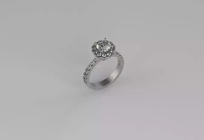 Halo ring 1 carat 