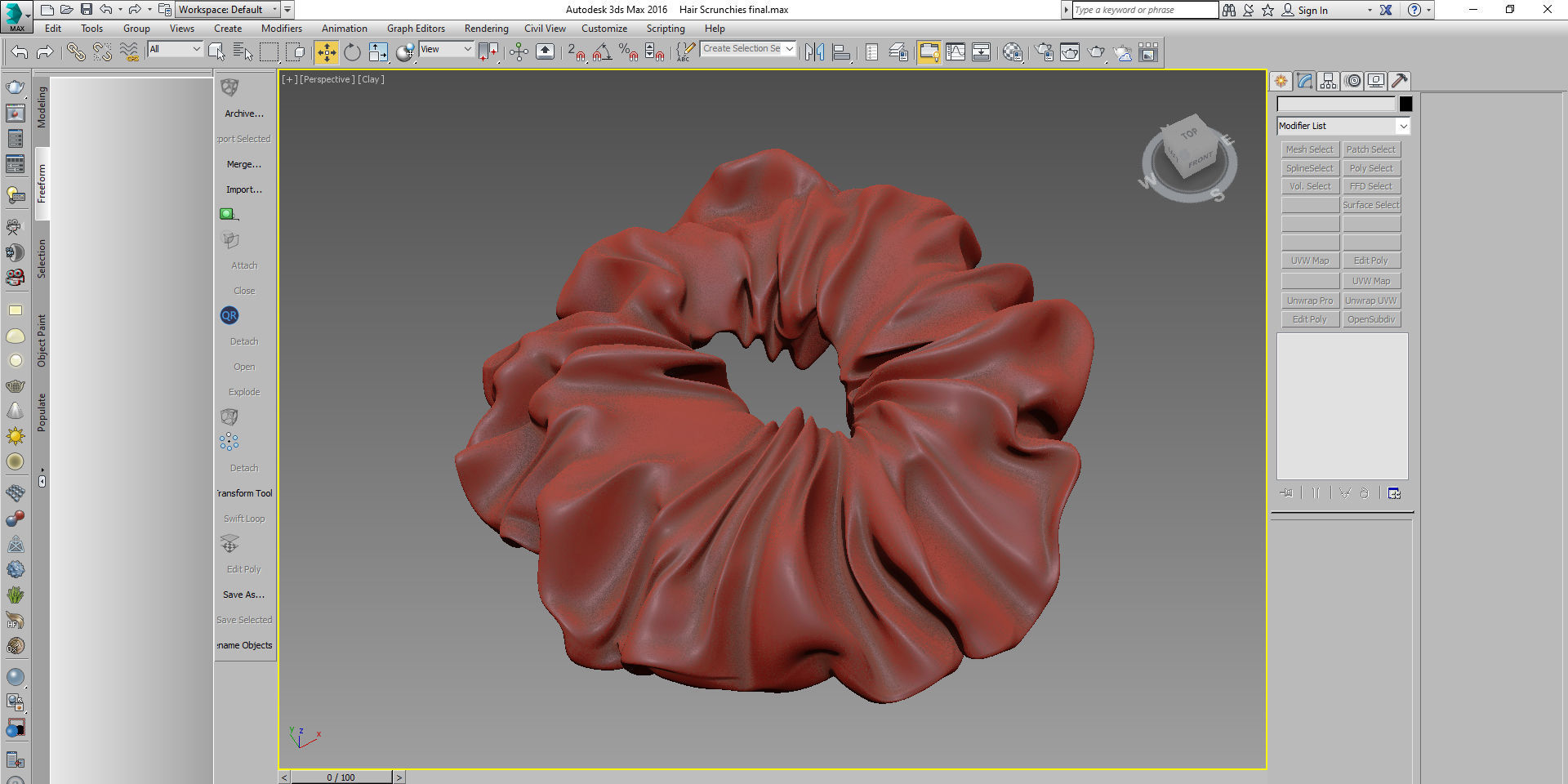 Hair Scrunchies 3d model 3D model_1