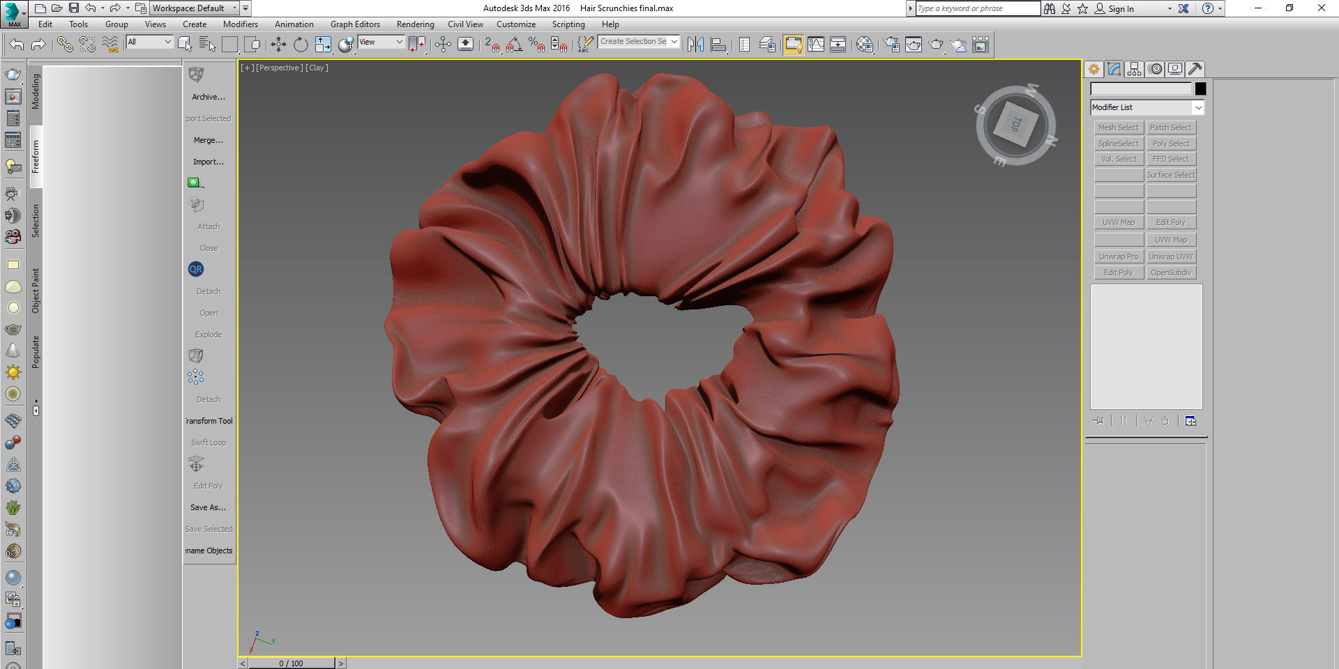 Hair Scrunchies 3d model 3D model_4