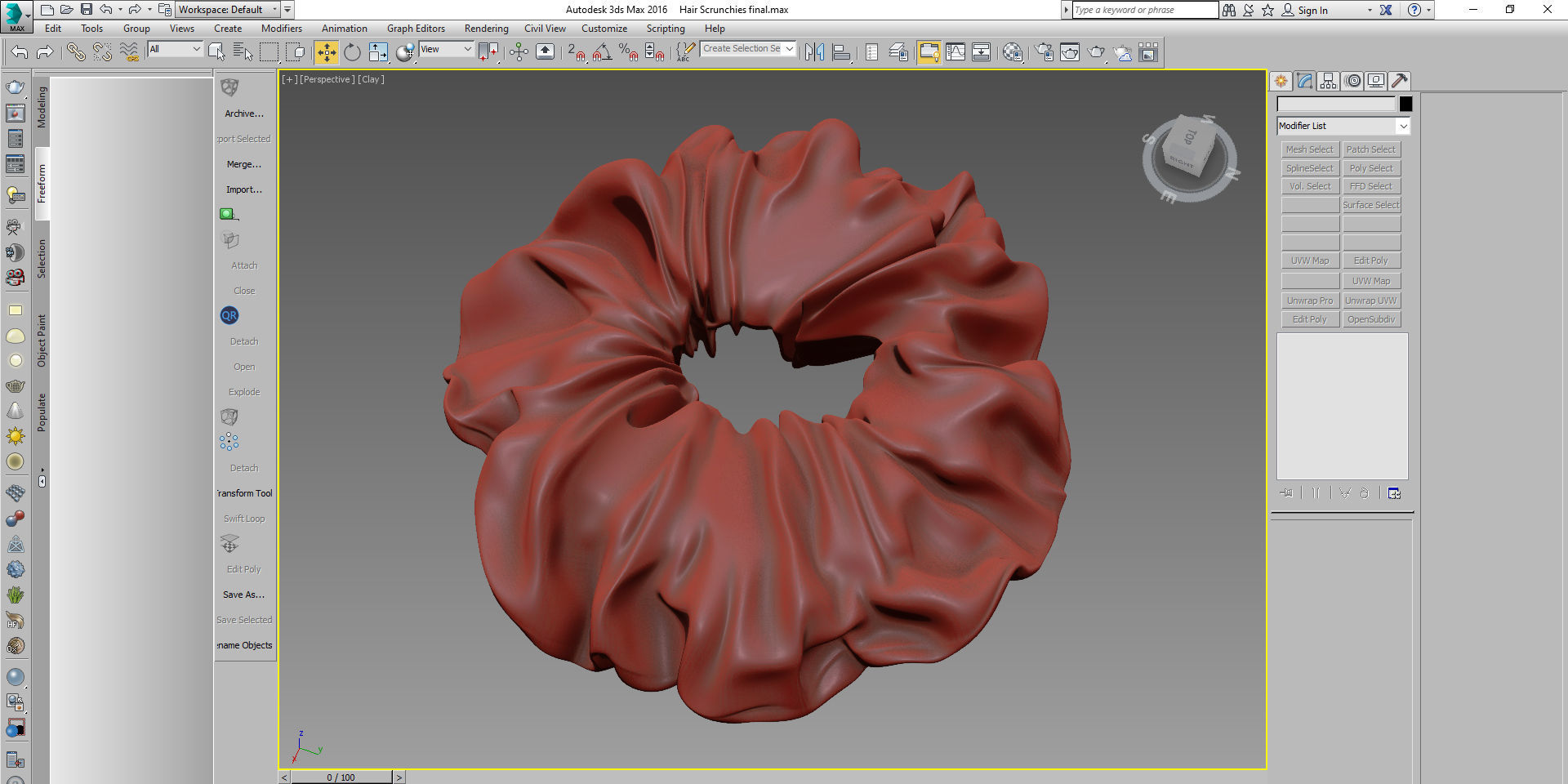 Hair Scrunchies 3d model 3D model_3
