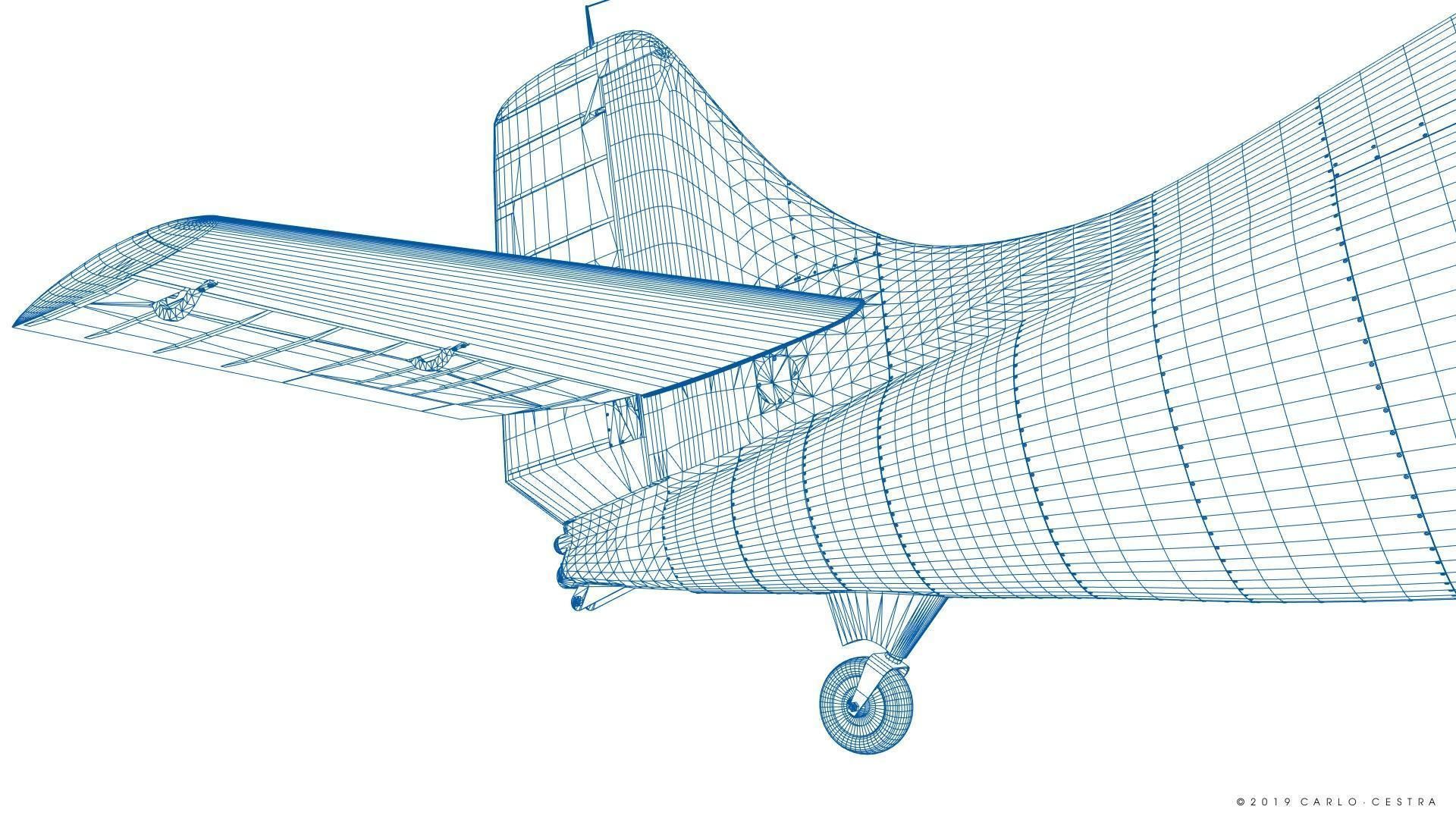 F4F-3 WILDCAT 72F2 Low-poly 3D model_54