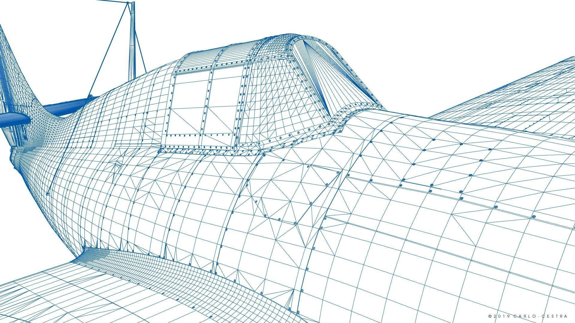 F4F-3 WILDCAT 72F2 Low-poly 3D model_62