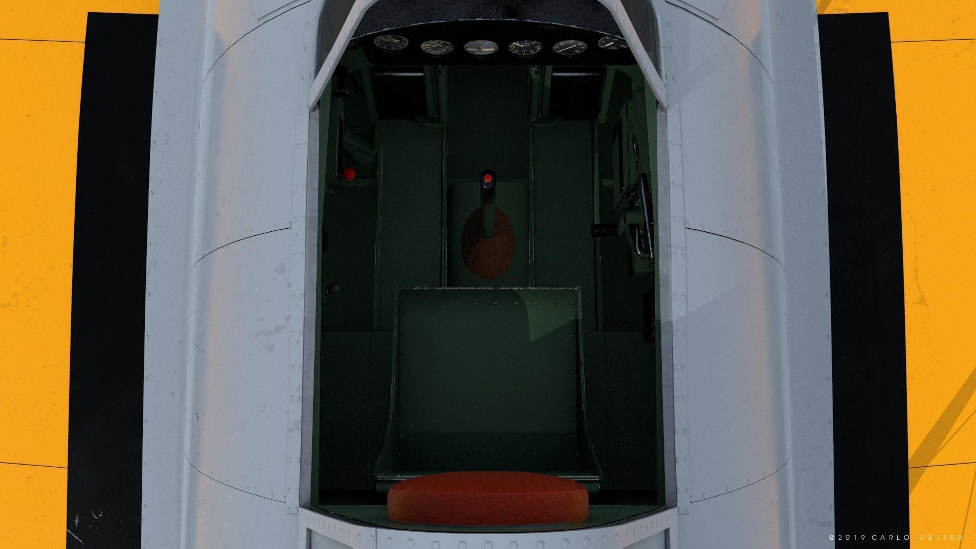 F4F-3 WILDCAT 72F2 Low-poly 3D model_19