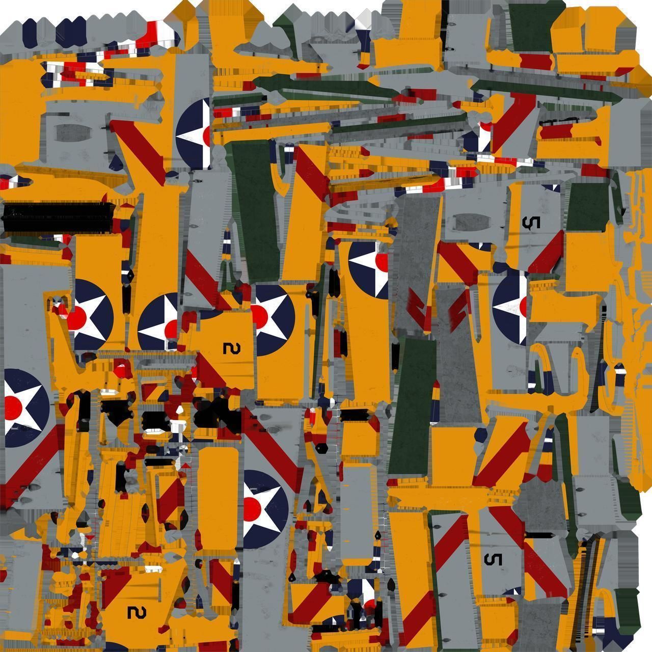 F4F-3 WILDCAT 72F2 Low-poly 3D model_29