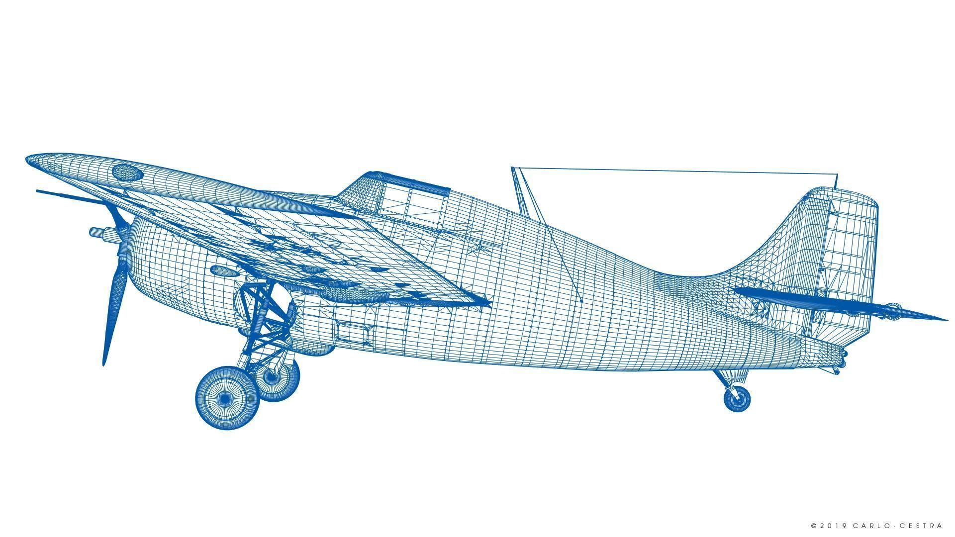 F4F-3 WILDCAT 72F2 Low-poly 3D model_65
