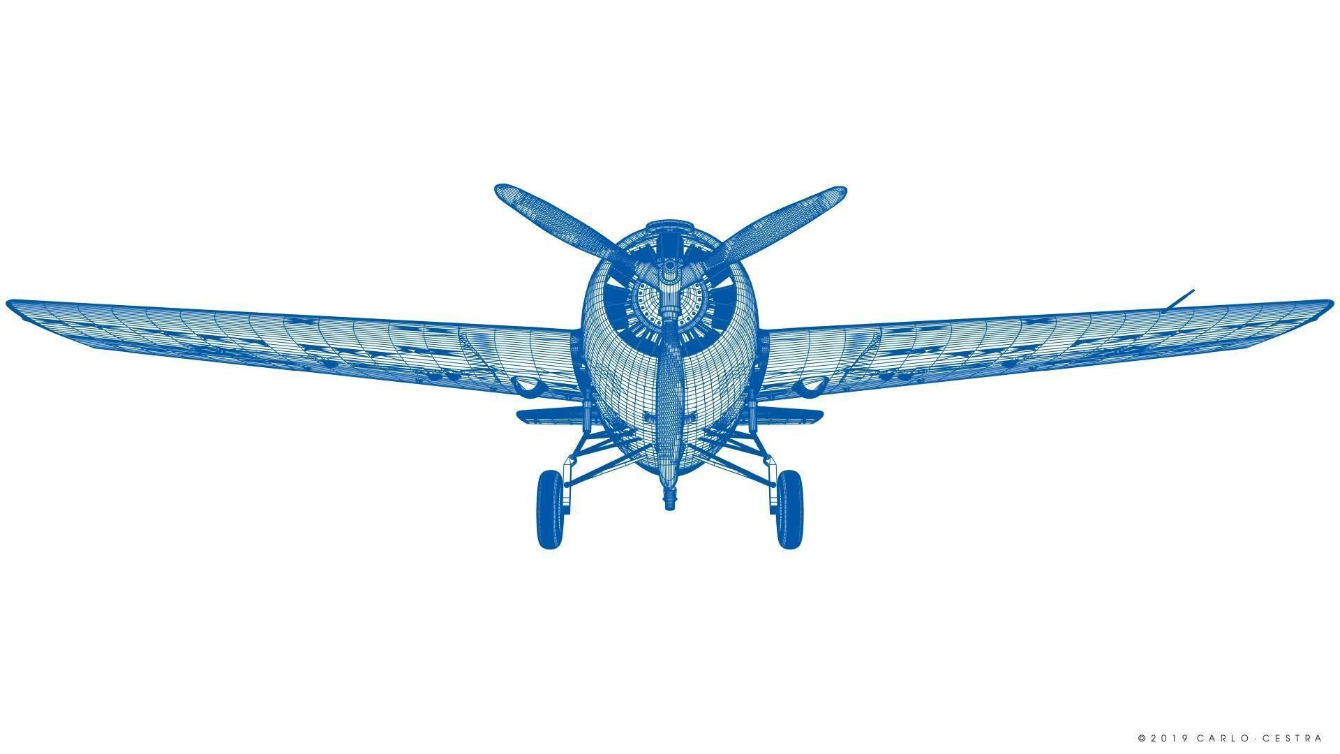 F4F-3 WILDCAT 72F2 Low-poly 3D model_57