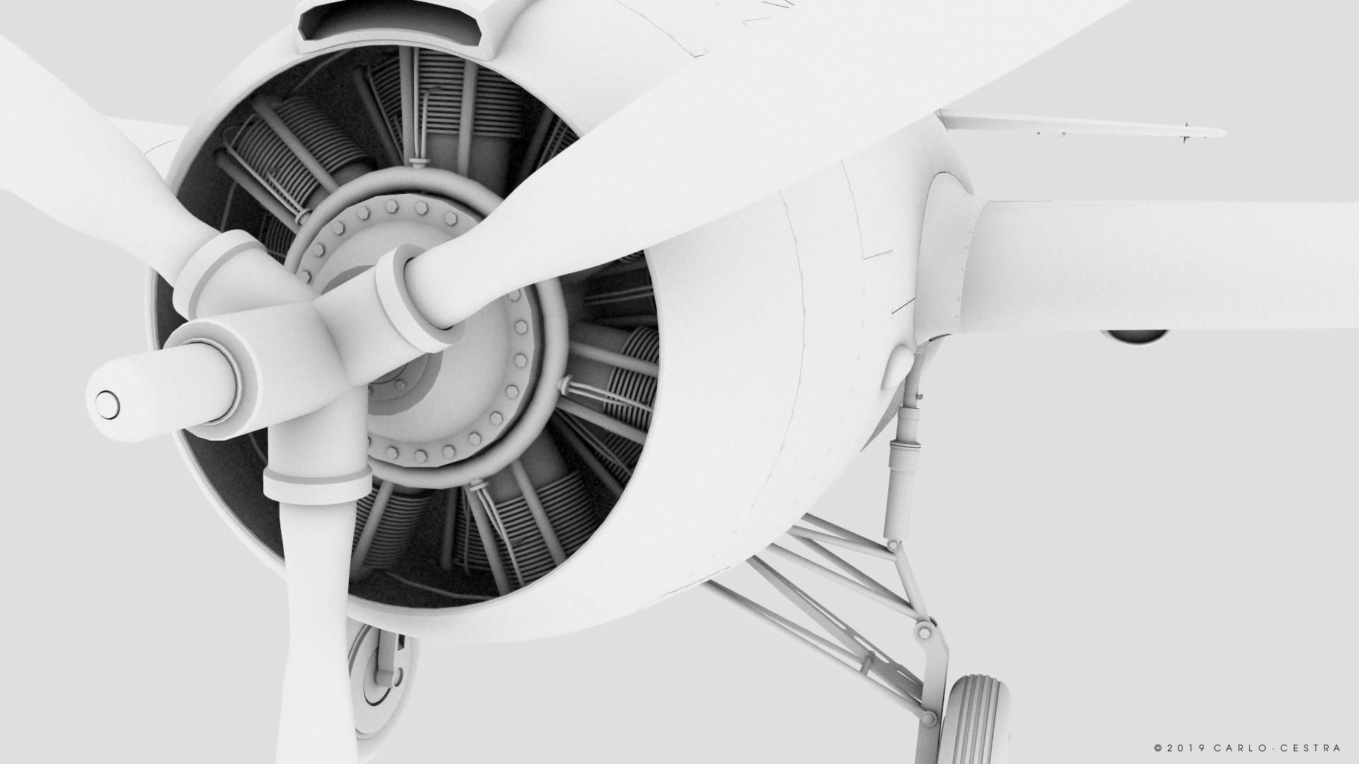 F4F-3 WILDCAT 72F2 Low-poly 3D model_40