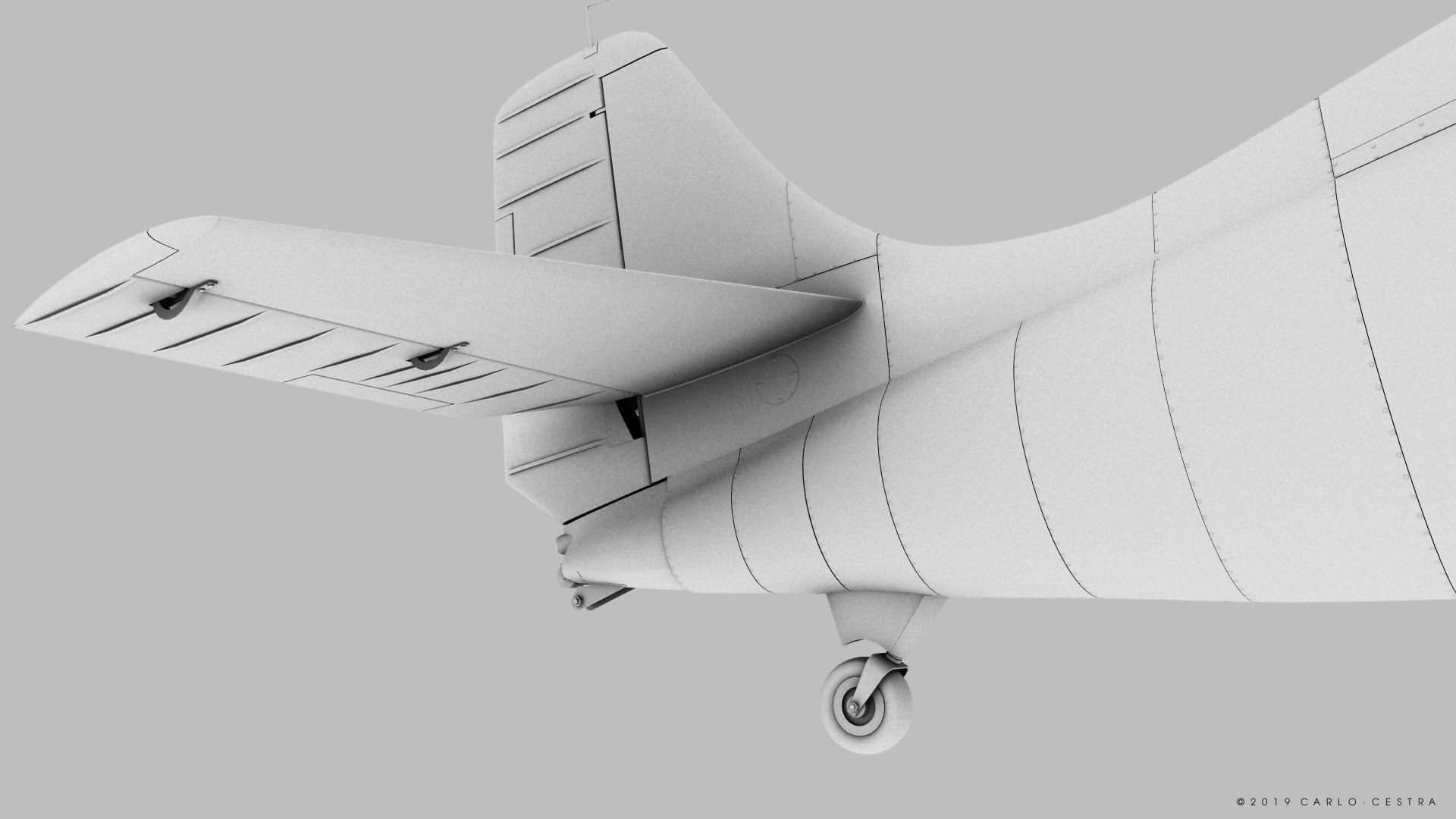 F4F-3 WILDCAT 72F2 Low-poly 3D model_35