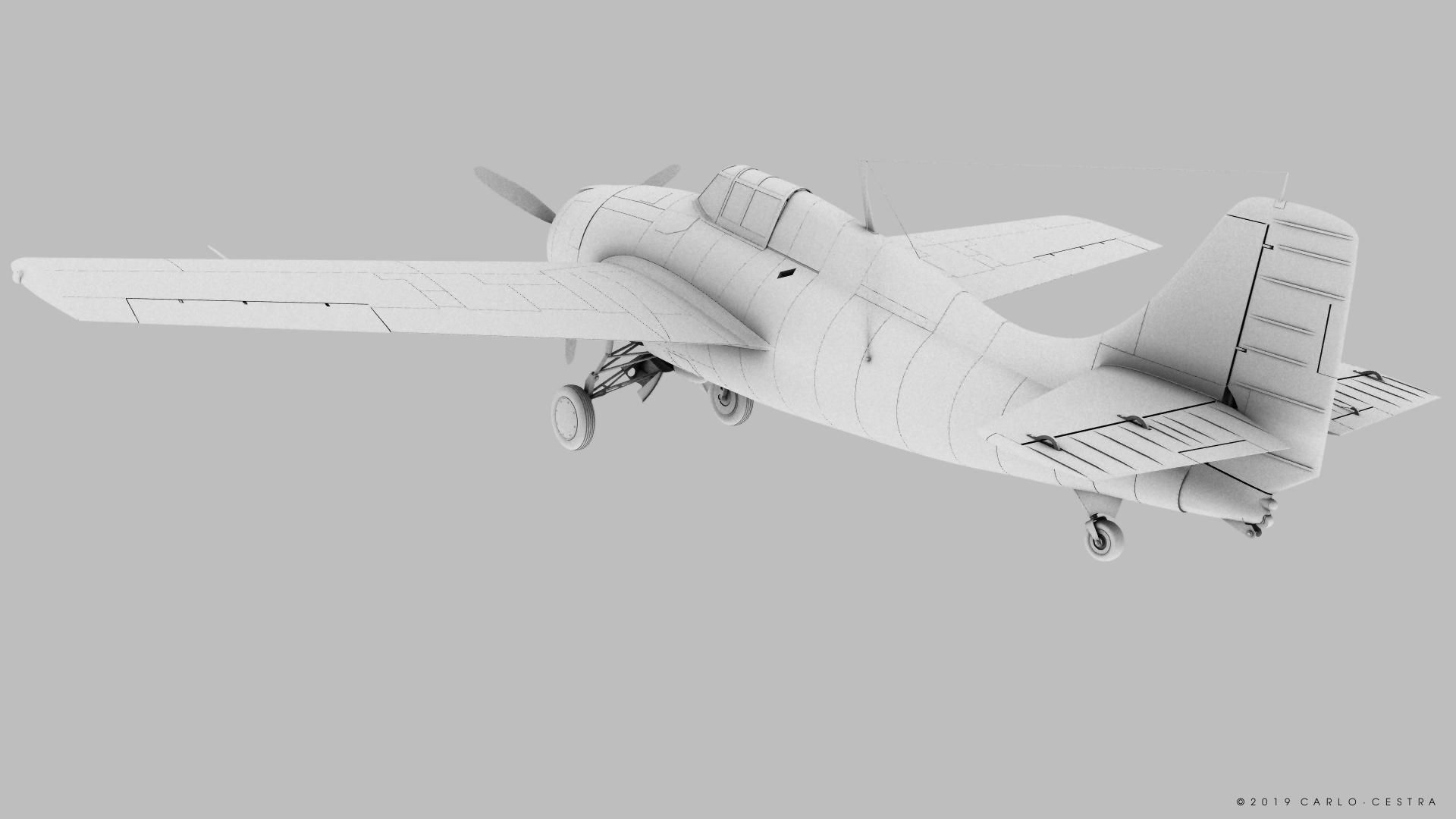 F4F-3 WILDCAT 72F2 Low-poly 3D model_31