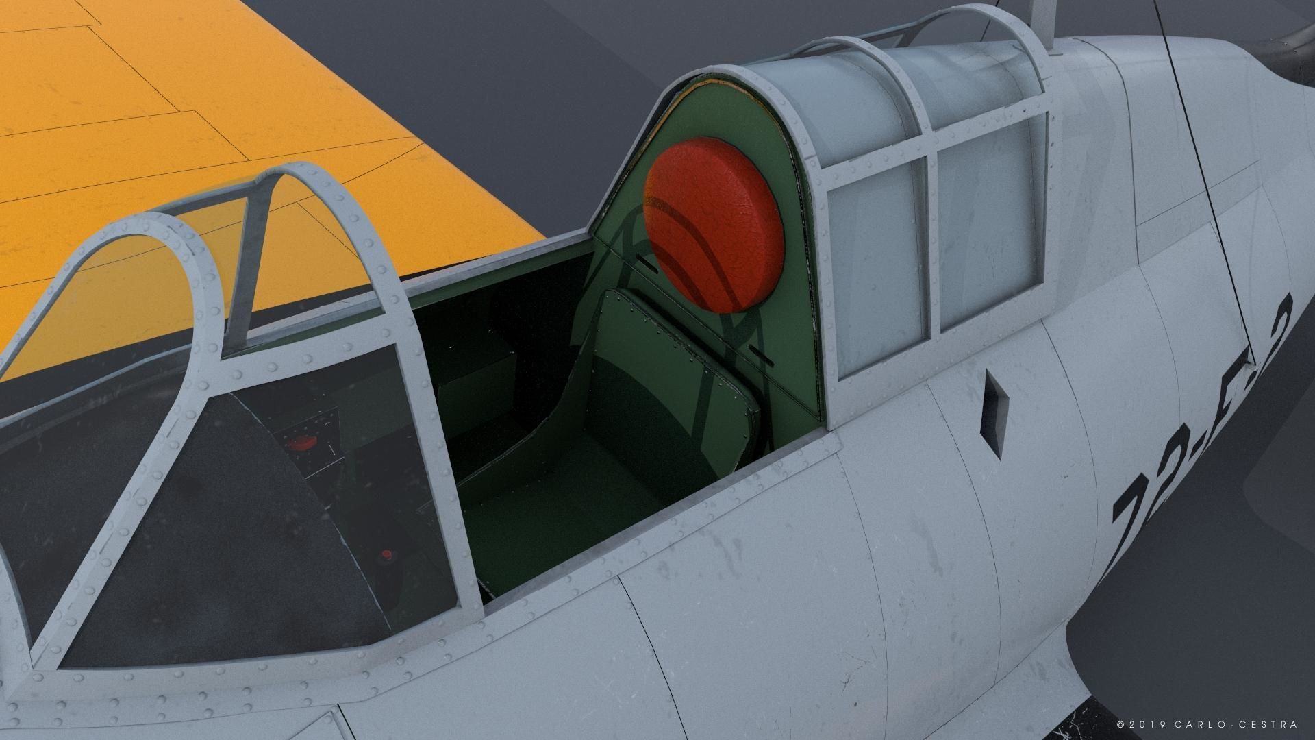 F4F-3 WILDCAT 72F2 Low-poly 3D model_20