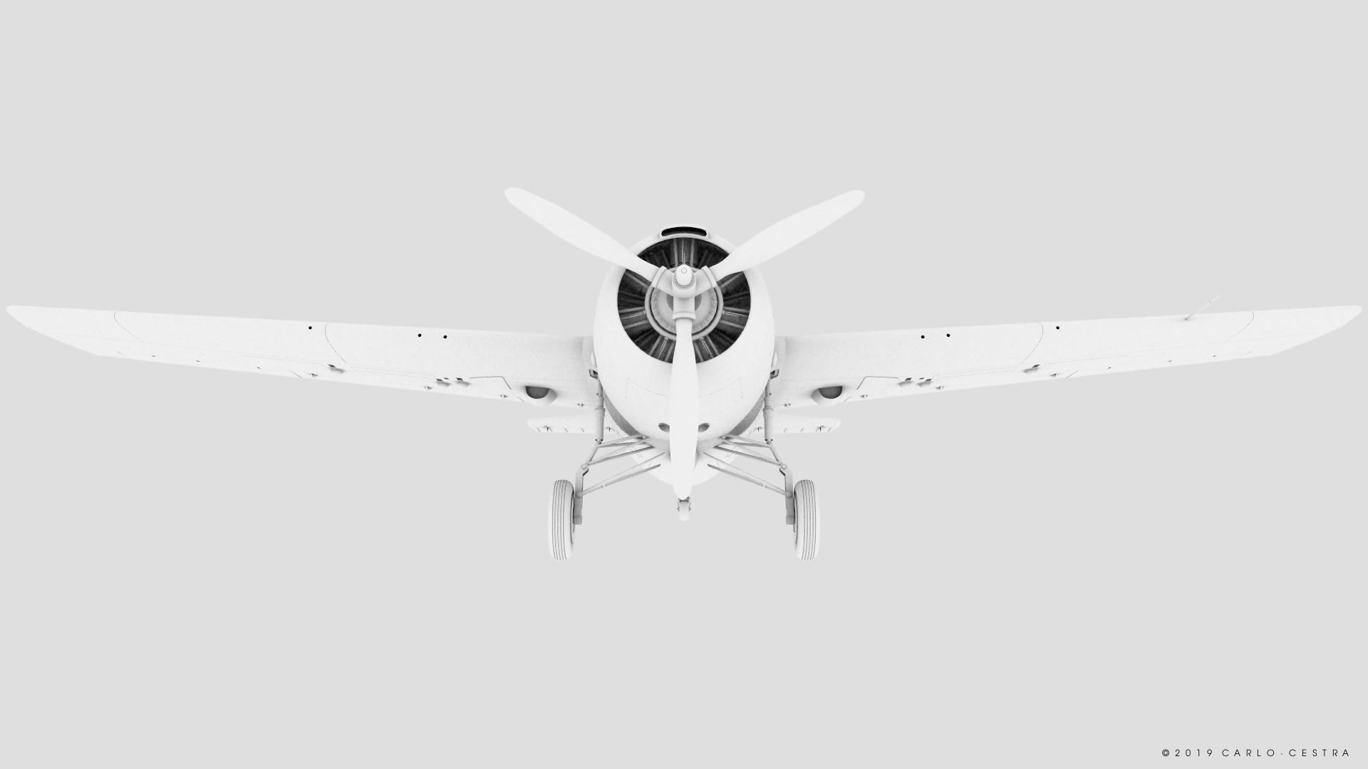 F4F-3 WILDCAT 72F2 Low-poly 3D model_44