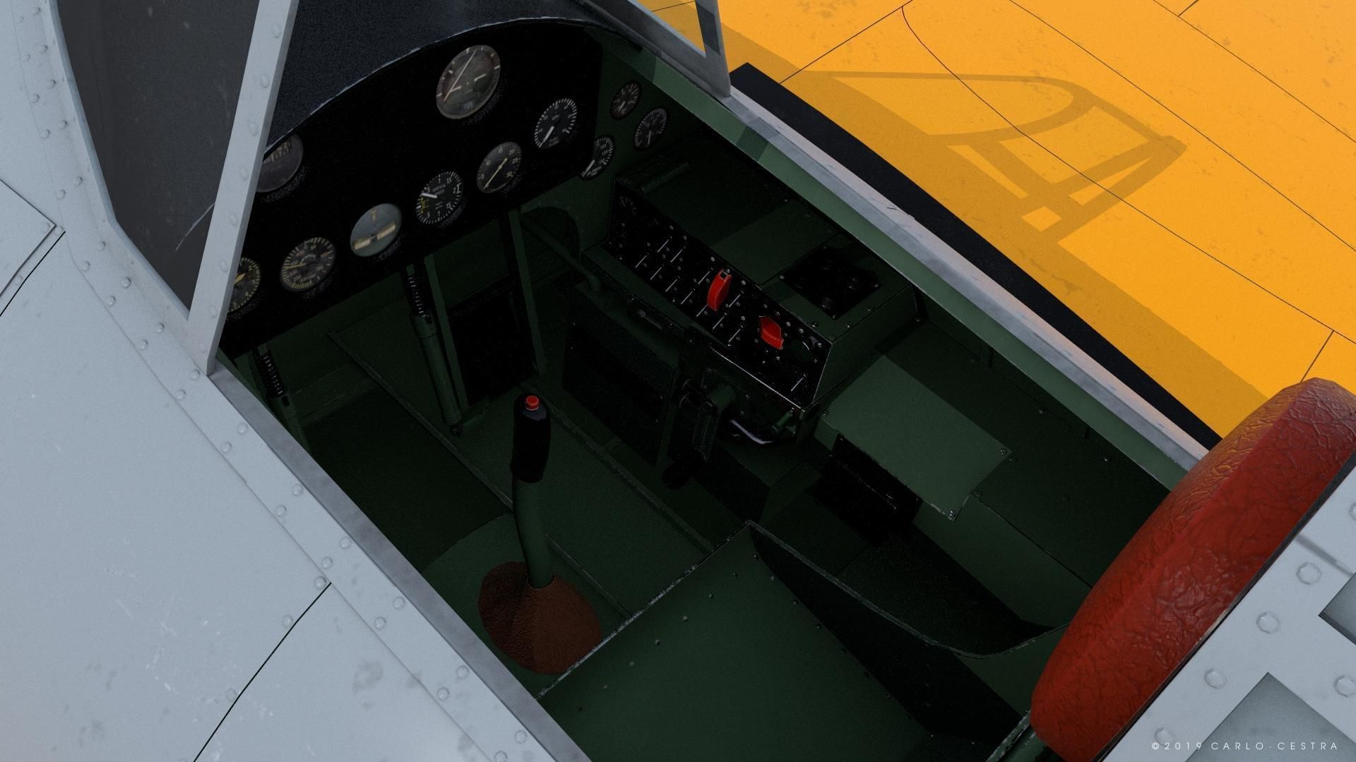 F4F-3 WILDCAT 72F2 Low-poly 3D model_18