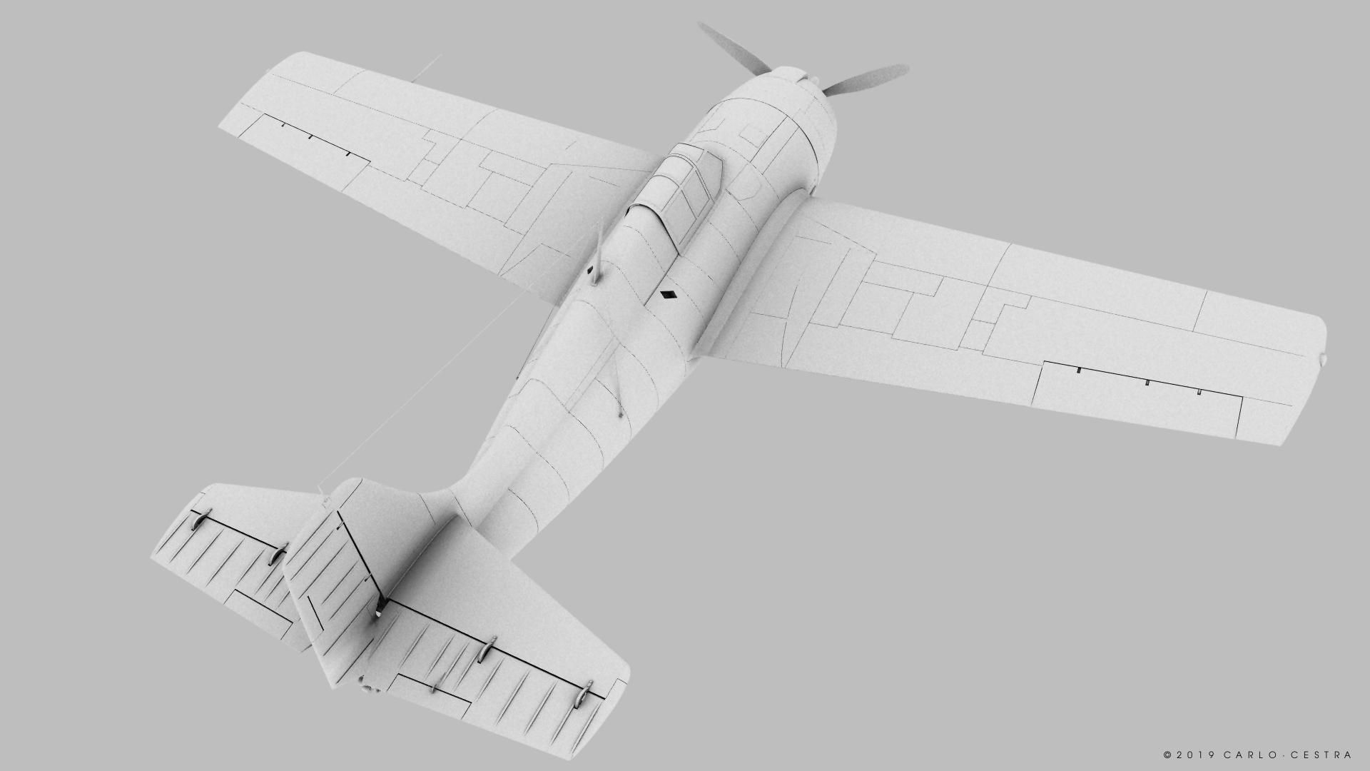 F4F-3 WILDCAT 72F2 Low-poly 3D model_34