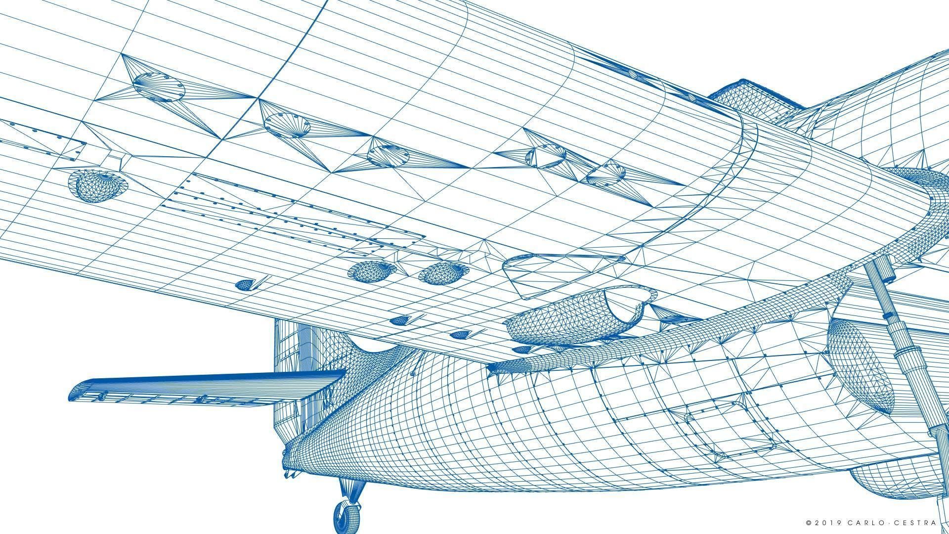F4F-3 WILDCAT 72F2 Low-poly 3D model_67