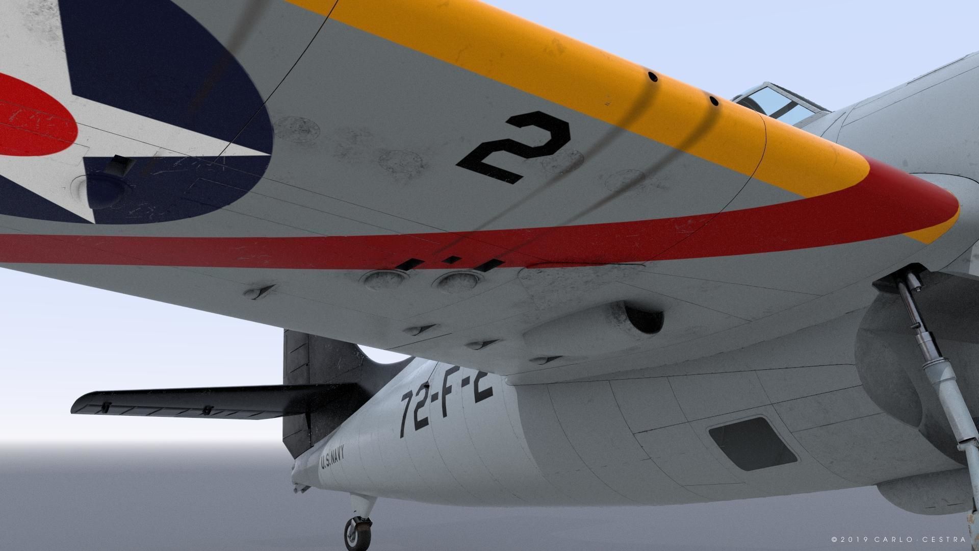 F4F-3 WILDCAT 72F2 Low-poly 3D model_21