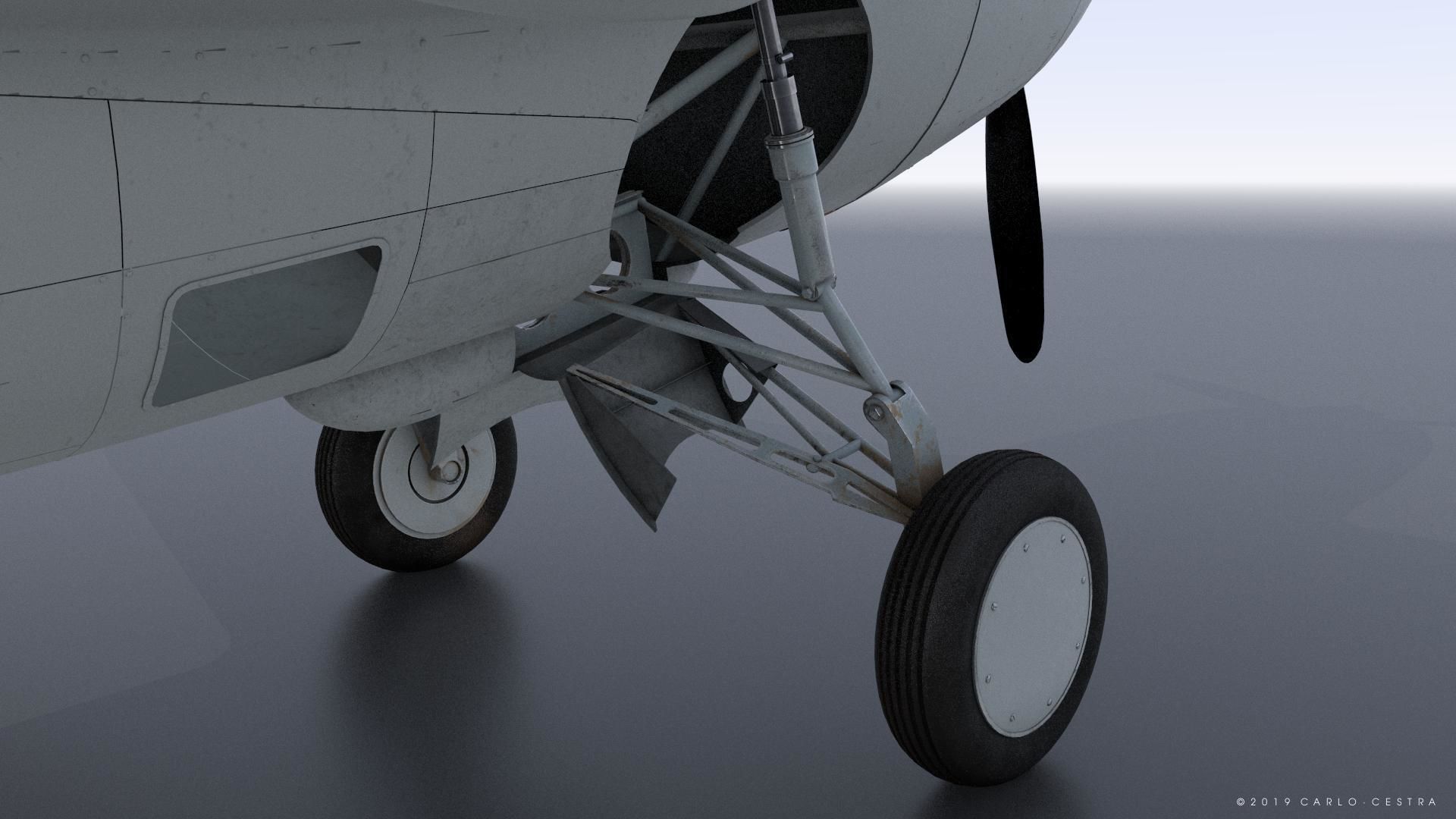 F4F-3 WILDCAT 72F2 Low-poly 3D model_5