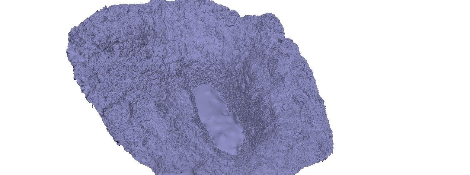 Beach sand hole 3D scan Low-poly 3D model_1