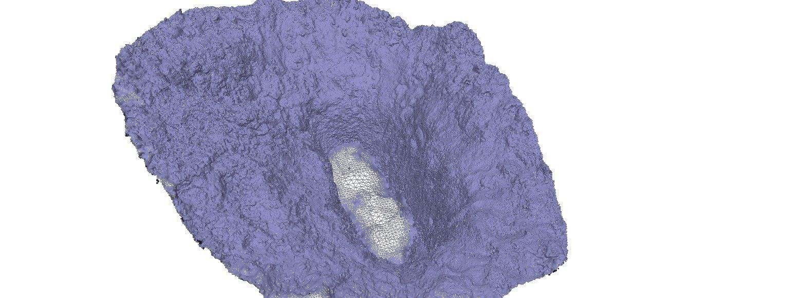 Beach sand hole 3D scan Low-poly 3D model_2