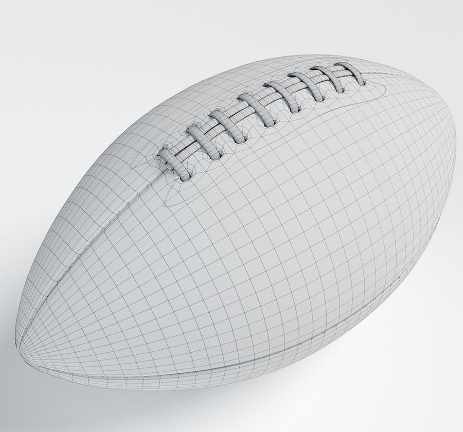 American football Ball 3D model Low-poly 3D model_4