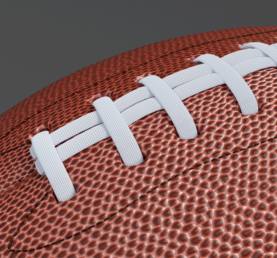 American football Ball 3D model Low-poly 3D model_3