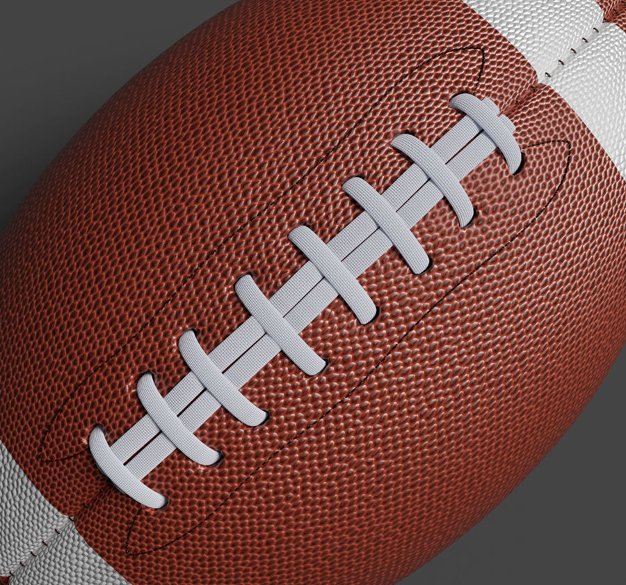 American football Ball 3D model Low-poly 3D model_2