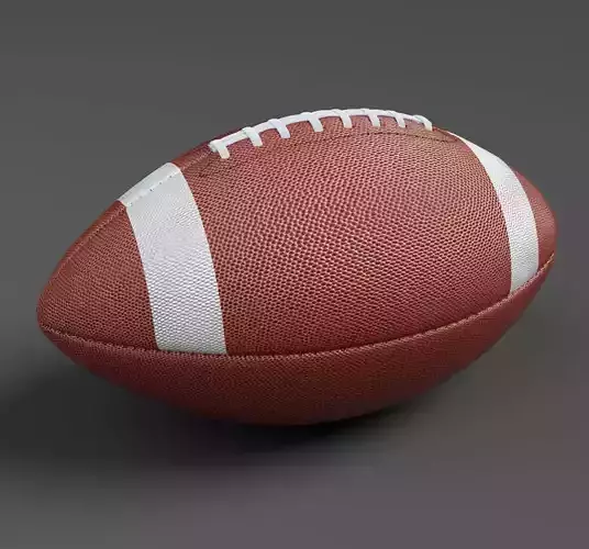 American football Ball 3D model Low-poly 3D model