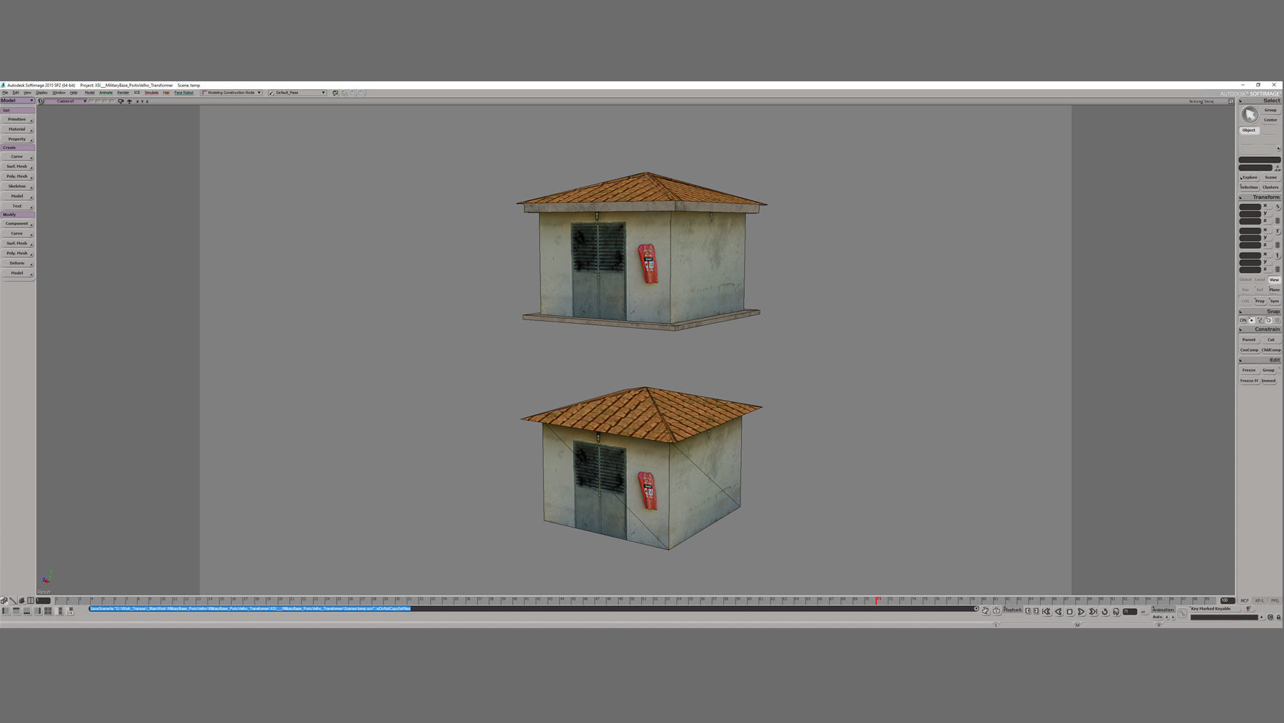 MilitaryBase PortoVelho Transformer Low-poly 3D model_12