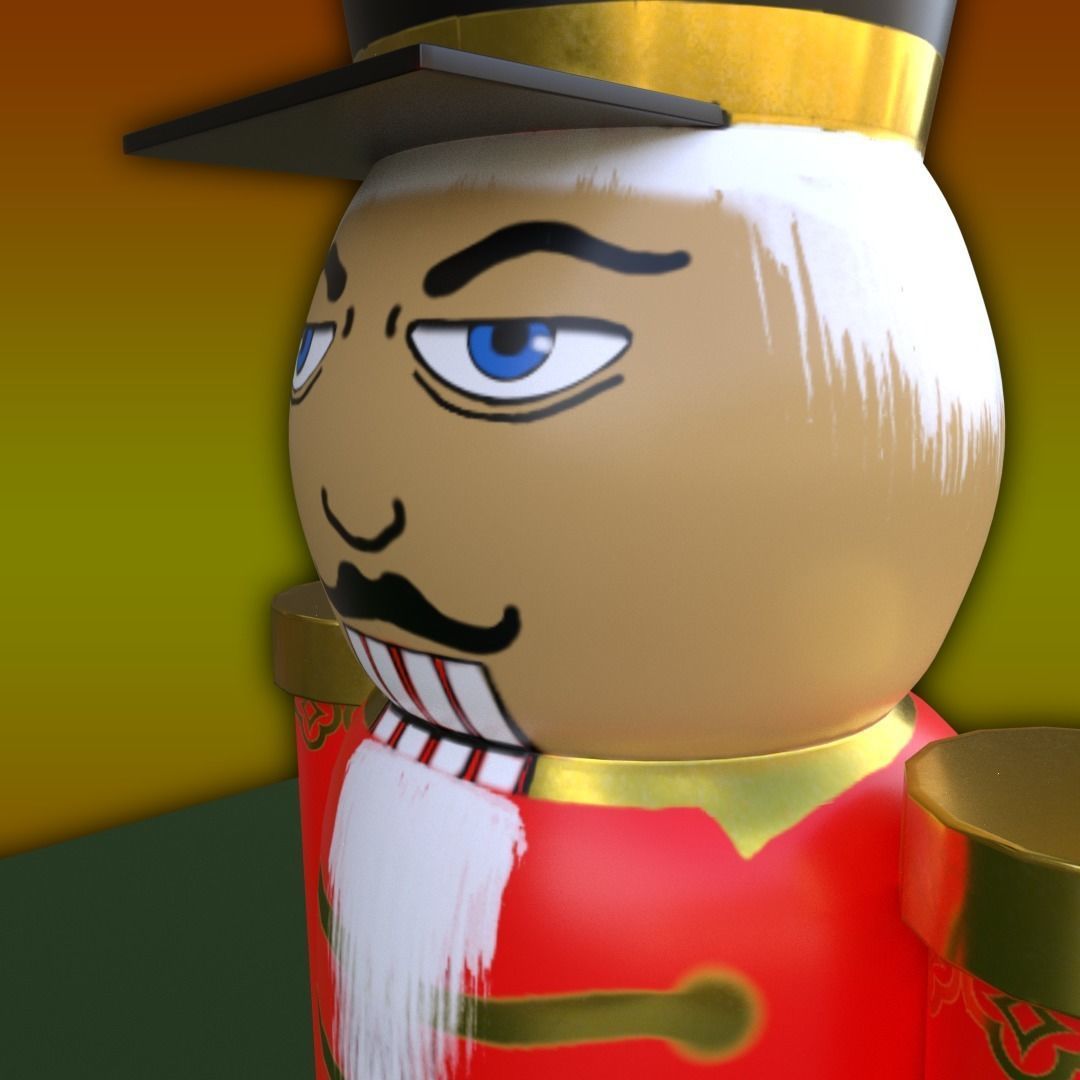 Nut Cracker Wooden Soldier 3D model_1