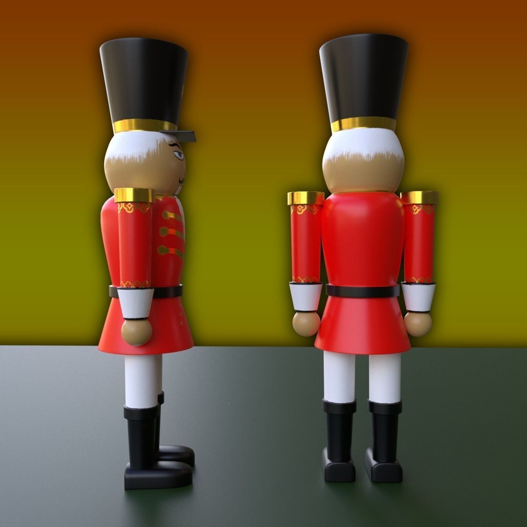 Nut Cracker Wooden Soldier 3D model_2