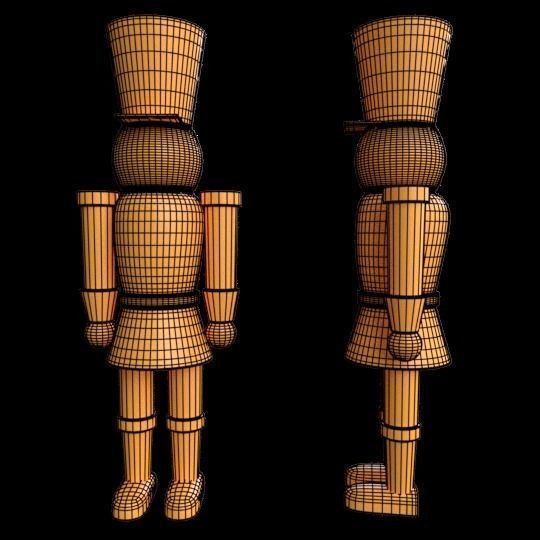 Nut Cracker Wooden Soldier 3D model_4