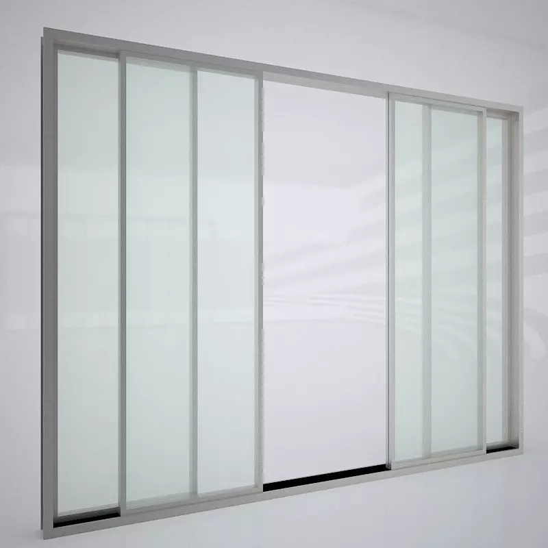 windrow sliding glass doors Free 3D model_0