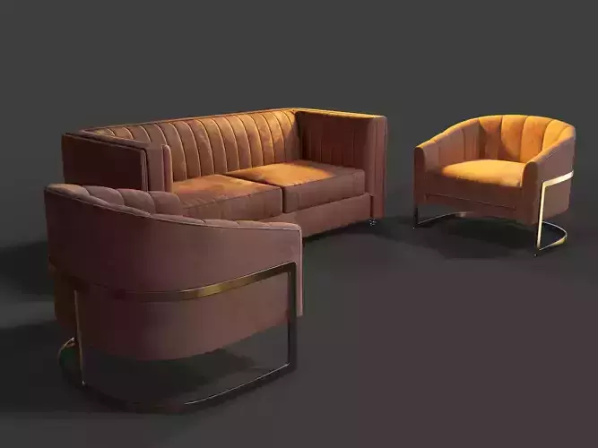 Modern Armchair set2 PBR