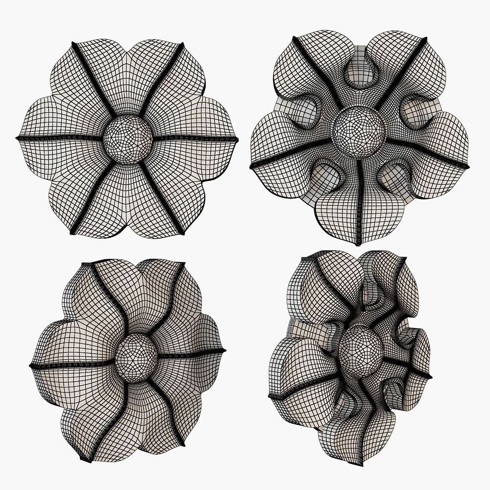 Rosette for cnc 3D print model_4