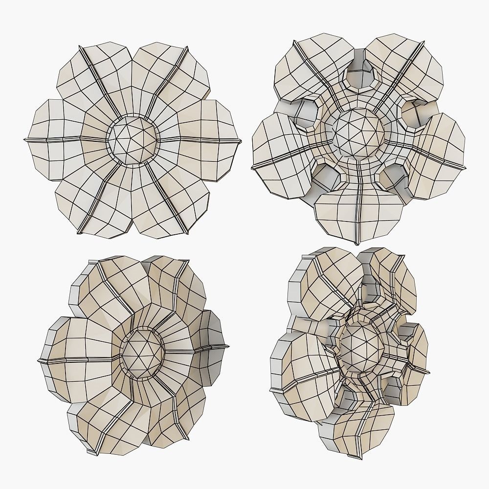 Rosette for cnc 3D print model_5