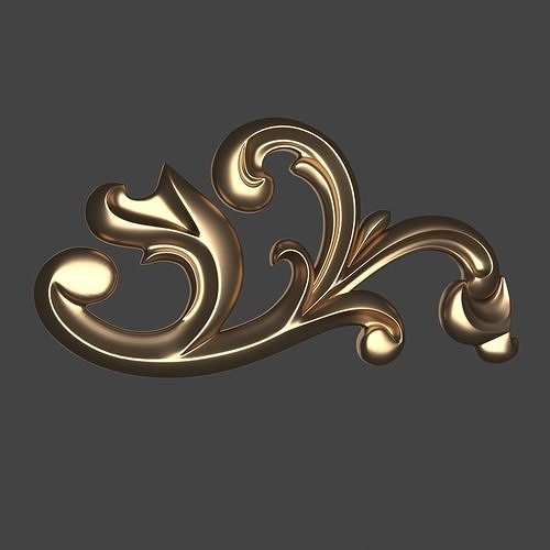 ClassicDecor gold ornament 3D model