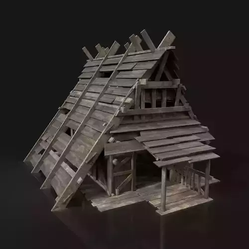Viking Simple House Cottage Hut Northern Fantasy Next Gen AAA Low-poly 3D model
