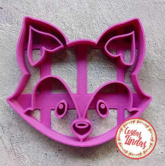 Fox cookie cutter 3D print model_0