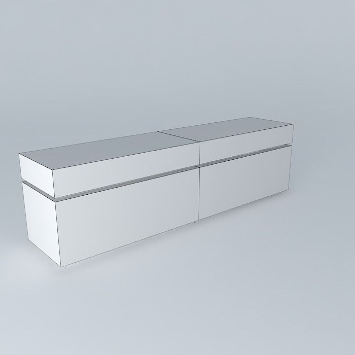 Showcase 240 cm cabinet 3D model_4