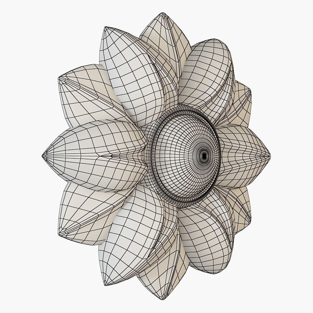 cnc flower rosette 3D print model_5