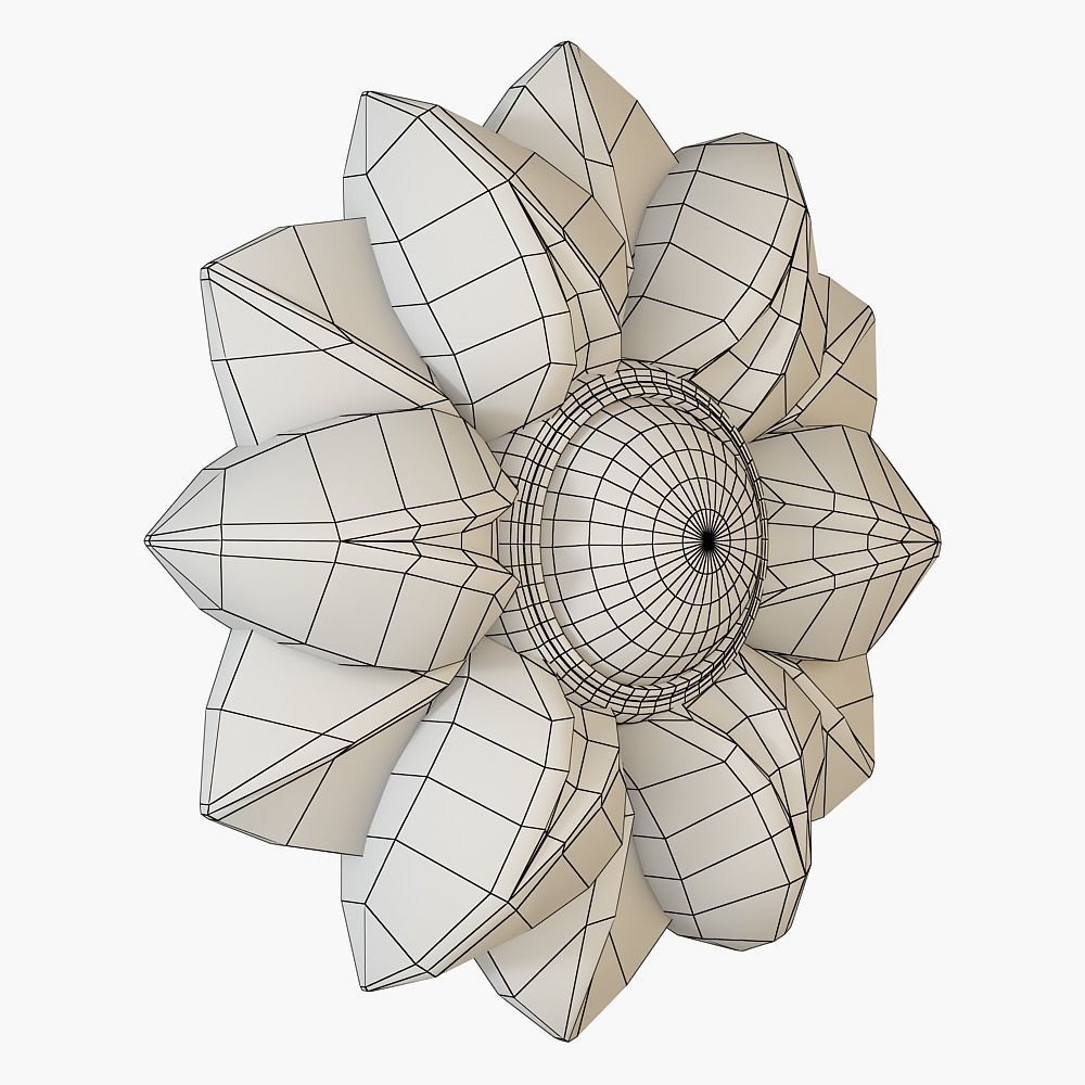 cnc flower rosette 3D print model_4
